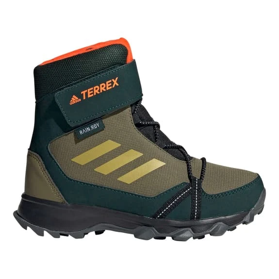 Adidas Terrex Snow Climaproof Winter Boots Dark Green Orange Kids 1 Adidas Terrex Snow Climaproof Winter Boots Dark Green Orange Kids