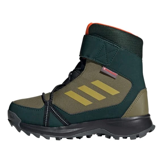 Adidas Terrex Snow Climaproof Winter Boots Dark Green Orange Kids 2 Adidas Terrex Snow Climaproof Winter Boots Dark Green Orange Kids - Image 2