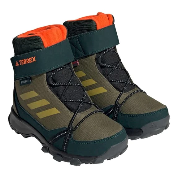 Adidas Terrex Snow Climaproof Winter Boots Dark Green Orange Kids 3 Adidas Terrex Snow Climaproof Winter Boots Dark Green Orange Kids - Image 3