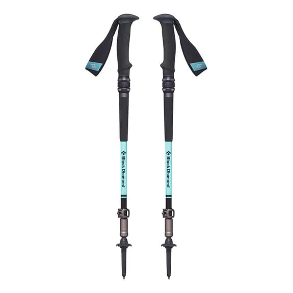 Black Diamond Trail Pro Shock Trekking Poles Blue Grey Women (Pair) 2 Black Diamond Trail Pro Shock Trekking Poles Blue Grey Women (Pair) - Image 2