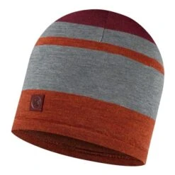 Buff Merino Move Beanie Brown Orange Grey