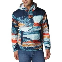 Columbia Challenger Light Jacket Blue Red Orange