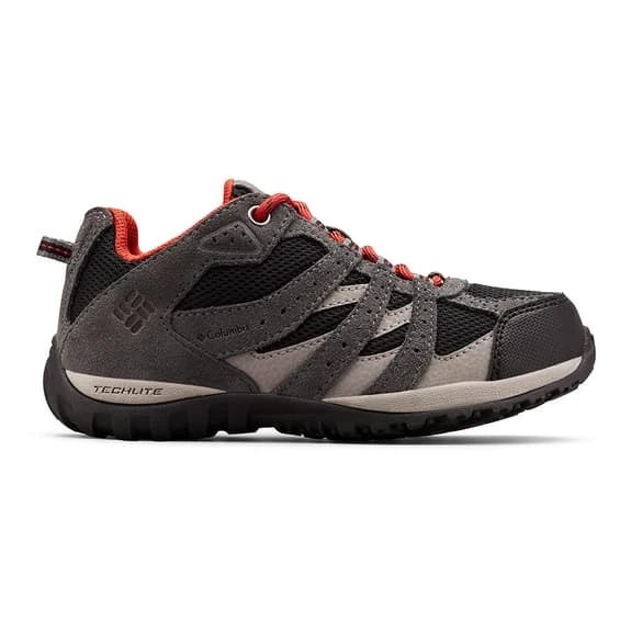 Columbia Youth Redmond Waterproof Hiking Shoes Grey Red Kids 2 Columbia Youth Redmond Waterproof Hiking Shoes Grey Red Kids - Image 2