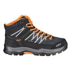 CMP Kids Rigel Mid WaterProof Boots Black Grey Orange Junior