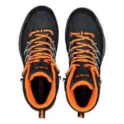 CMP Kids Rigel Mid WaterProof Boots Black Grey Orange Junior -Outdoor Equipment cmp 3q12944j 47ug 004
