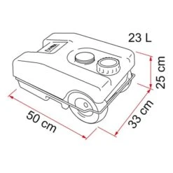 Fiamma Roll Tank 23W Mobile Tank For Sewage 22.5l Grey 8 Fiamma Roll Tank 23W Mobile Tank For Sewage 22.5l Grey -Outdoor Equipment fia 02428a01 004
