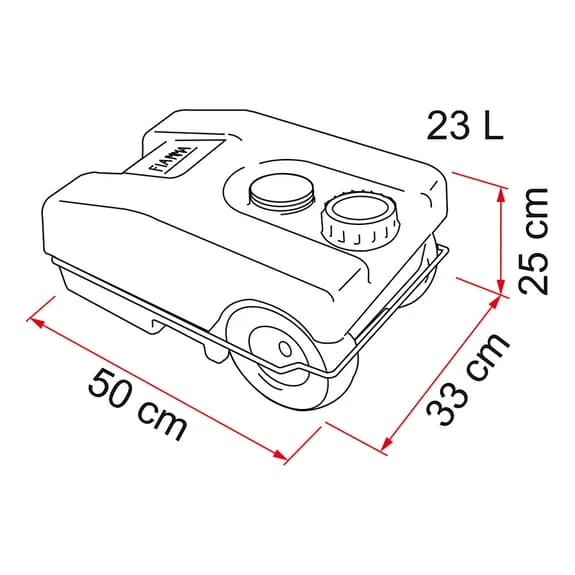 Fiamma Roll Tank 23W Mobile Tank For Sewage 22.5l Grey 4 Fiamma Roll Tank 23W Mobile Tank For Sewage 22.5l Grey - Image 4