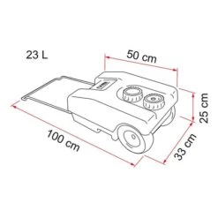 Fiamma Roll Tank 23W Mobile Tank For Sewage 22.5l Grey 9 Fiamma Roll Tank 23W Mobile Tank For Sewage 22.5l Grey -Outdoor Equipment fia 02428a01 005