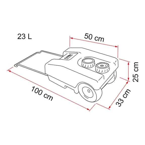 Fiamma Roll Tank 23W Mobile Tank For Sewage 22.5l Grey 5 Fiamma Roll Tank 23W Mobile Tank For Sewage 22.5l Grey - Image 5