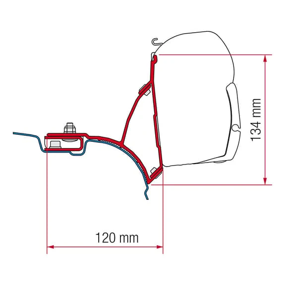 Fiamma Kit Volkswagen T5/T6 Multivan Transporter F45s Support 1 Fiamma Kit Volkswagen T5/T6 Multivan Transporter F45s Support