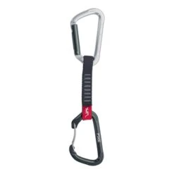 Fixe Pack 4 Quickdraws Climbing Montgrony-Rock 12 Cm Silver Black