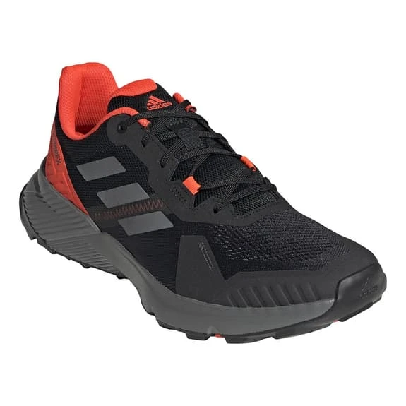 Adidas Terrex Soulstride Trainers Black Grey Red 3 Adidas Terrex Soulstride Trainers Black Grey Red - Image 3