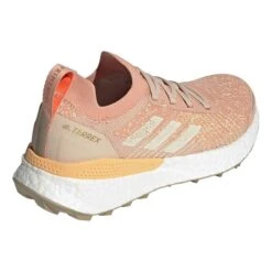 Adidas Terrex Two Ultra Primeblue Trail Running Shoes Pink Grey Women -Outdoor Equipment fz2660 ftw photo back lateral top white