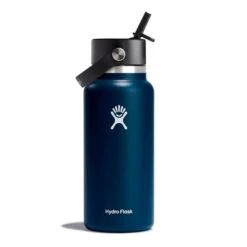 Hydro Flask 32 Oz Wide Mouth Bottle With Flex Straw Cap Night Blue