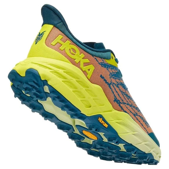 HOKA Speedgoat 5 Shoes Blue Orange Yellow 3 HOKA Speedgoat 5 Shoes Blue Orange Yellow - Image 3