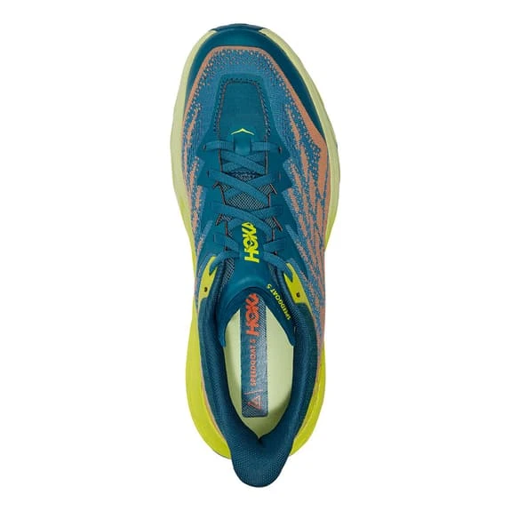 HOKA Speedgoat 5 Shoes Blue Orange Yellow 5 HOKA Speedgoat 5 Shoes Blue Orange Yellow - Image 5
