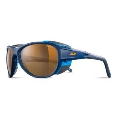 Julbo Explorer 2.0 Blue Sunglasses With Cameleon Photochromic Mirrored Polarised Light Brown Lenses