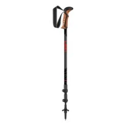 Leki Khumbu Poles Black Dark Grey Red (Pair)