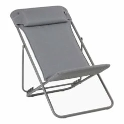Lafuma Mobilier Maxi Transat Plus BeComfort Folding Chair Grey
