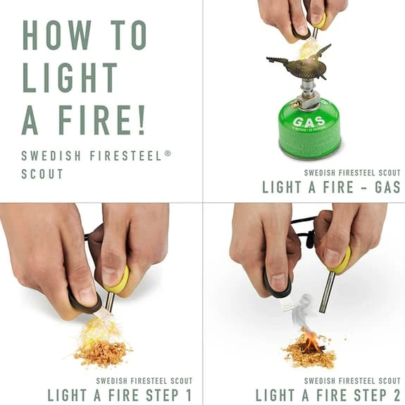 Light My Fire Swedish FireSteel BIO Scout 2in1 Lighter Brown 2 Light My Fire Swedish FireSteel BIO Scout 2in1 Lighter Brown - Image 2