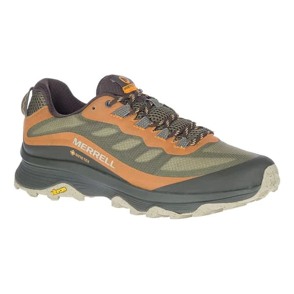 Merrell Moab Speed GORE-TEX Shoes Green Orange Black 1 Merrell Moab Speed GORE-TEX Shoes Green Orange Black