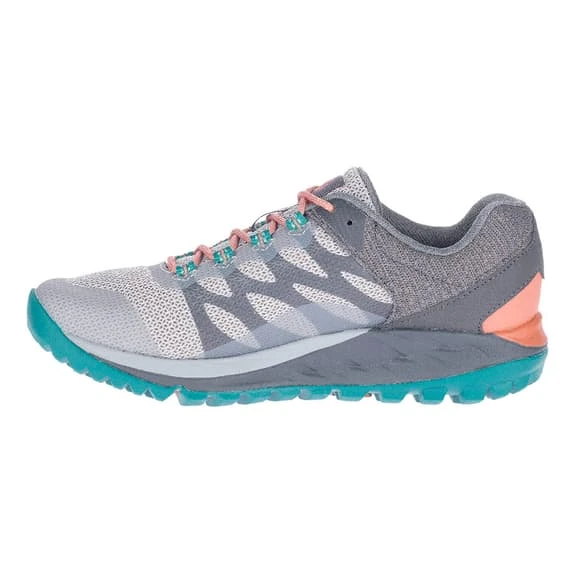 Merrell Antora 2 Trail Running Shoes Grey Blue Pink Women 5 Merrell Antora 2 Trail Running Shoes Grey Blue Pink Women - Image 5