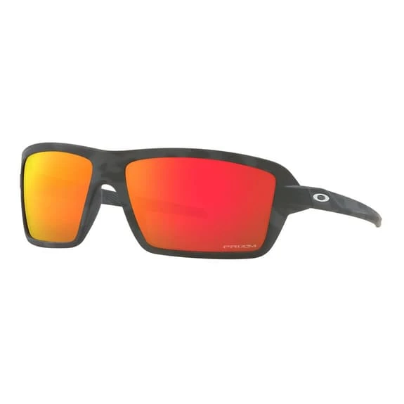Oakley Cables Black Camo Glasses With Prizm Ruby Lenses 1 Oakley Cables Black Camo Glasses With Prizm Ruby Lenses