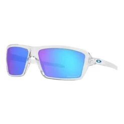 Oakley Cables Polished Clear Glasses With Prizm Sapphire Polarized Lenses