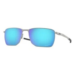 Oakley Satin Chrome Ejector Sunglasses With Prizm Sapphire Lenses