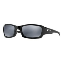 Oakley Fives Squared Glasses Polished Black With Black Iridium Polarized Lenses