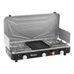 Outwell Rukutu 2 Ring Portable Cooker + Grill Silver Grey