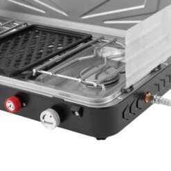 Outwell Rukutu 2 Ring Portable Cooker + Grill Silver Grey -Outdoor Equipment ot 651163 004