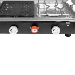 Outwell Rukutu 2 Ring Portable Cooker + Grill Silver Grey -Outdoor Equipment ot 651163 005