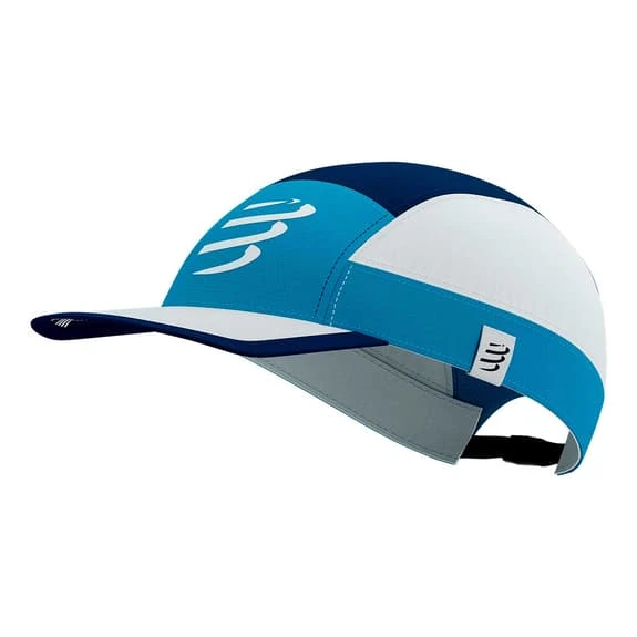Compressport 5 Panel Light Cap Blue White 1 Compressport 5 Panel Light Cap Blue White