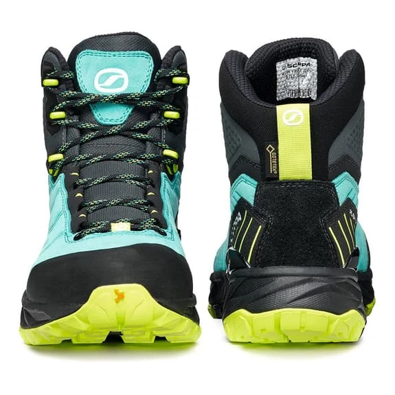 Scarpa Rush TRK GORE-TEX Boots Blue Lime Green Women 4 Scarpa Rush TRK GORE-TEX Boots Blue Lime Green Women - Image 4