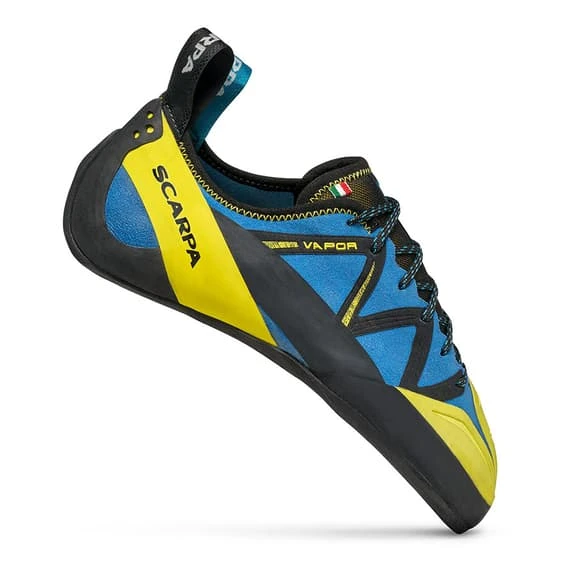 Scarpa Vapor Climbing Shoes Blue Yellow 1 Scarpa Vapor Climbing Shoes Blue Yellow