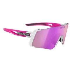 Salice Glasses 026 Small White With Mirrored Lens RW Lilac