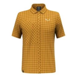 Salewa Puez Dry Short Sleeve Shirt Yellow