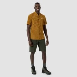 Salewa Puez Dry Short Sleeve Shirt Yellow -Outdoor Equipment sl 28627 7020 003