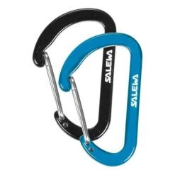 Salewa Flat Wiregate Carabiner Blue Black (2 Pcs)