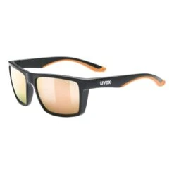 Uvex LGL 50 Colorvision Glasses Matte Black With Colorvision Mirror Champagne Lenses