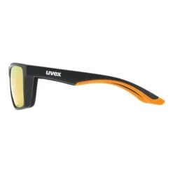 Uvex LGL 50 Colorvision Glasses Matte Black With Colorvision Mirror Champagne Lenses -Outdoor Equipment uv s5330082297 005