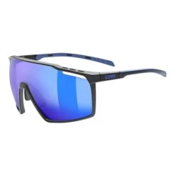 Uvex Mtn Perform Glasses Black Blue With Blue Mirrored Lens