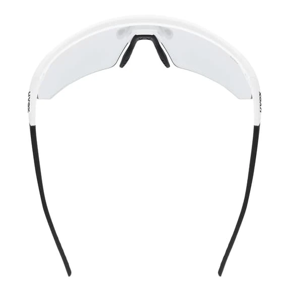 Uvex Pace One Variomatic Glasses Matte White Black With Silver Mirrored Photochromic Lens 2 Uvex Pace One Variomatic Glasses Matte White Black With Silver Mirrored Photochromic Lens - Image 2