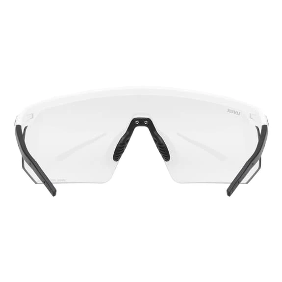 Uvex Pace One Variomatic Glasses Matte White Black With Silver Mirrored Photochromic Lens 4 Uvex Pace One Variomatic Glasses Matte White Black With Silver Mirrored Photochromic Lens - Image 4
