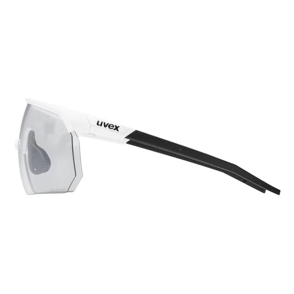 Uvex Pace One Variomatic Glasses Matte White Black With Silver Mirrored Photochromic Lens 5 Uvex Pace One Variomatic Glasses Matte White Black With Silver Mirrored Photochromic Lens - Image 5